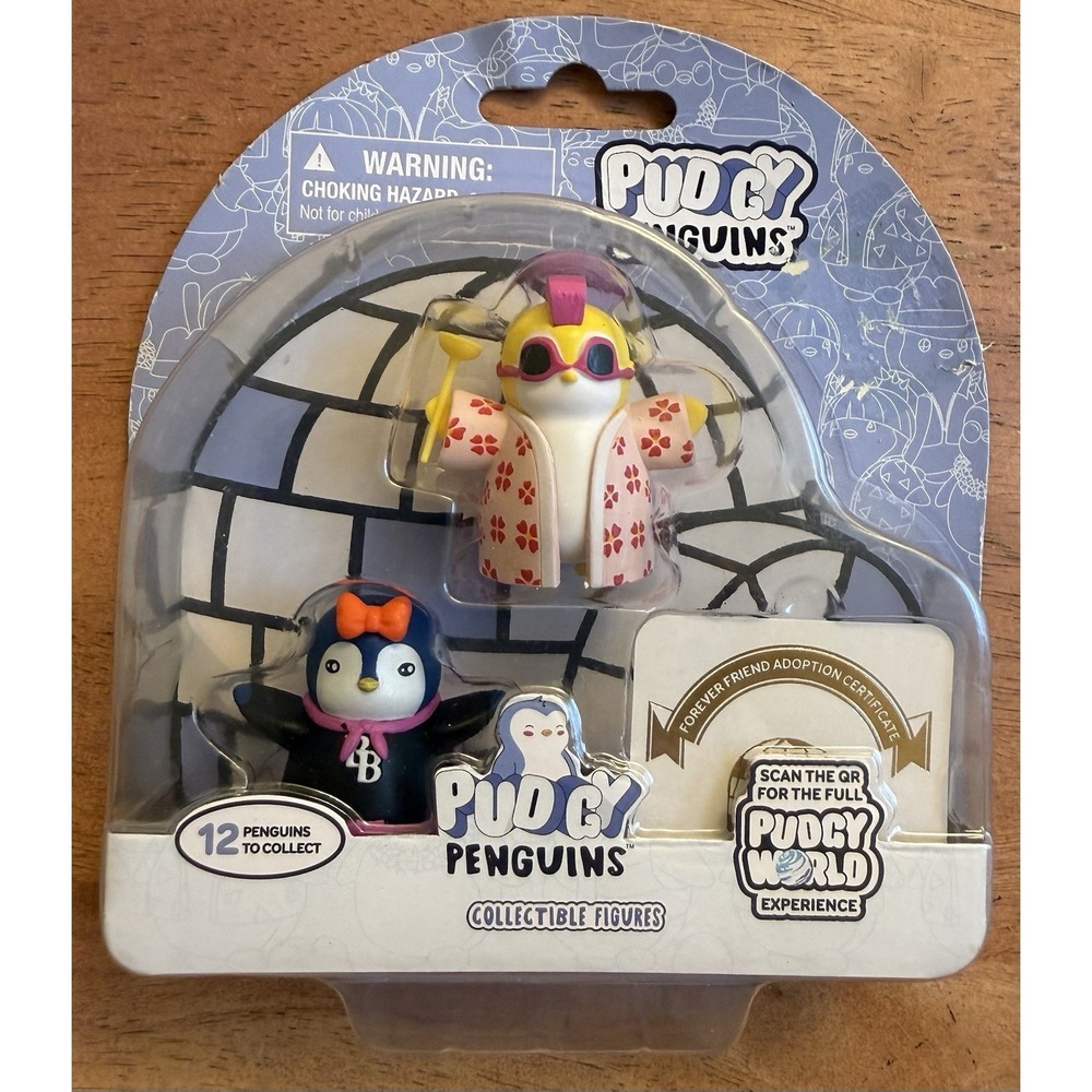 Pudgy Penguins  Yellow Plunger/PB - Penguin Figures 2 in 1 Package! SEALED!‎